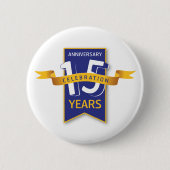 Badge Rond 5 Cm 15 ans de design (Devant)