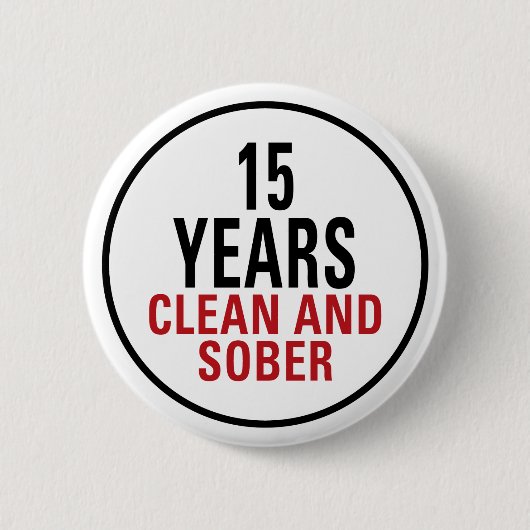 Badge Rond 5 Cm 15 ans propres et sobres (Devant)