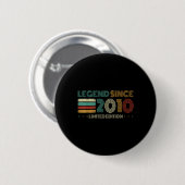 Badge Rond 5 Cm 15 Years Old Legend Since 2010 15th Birthday  (Devant & derrière)
