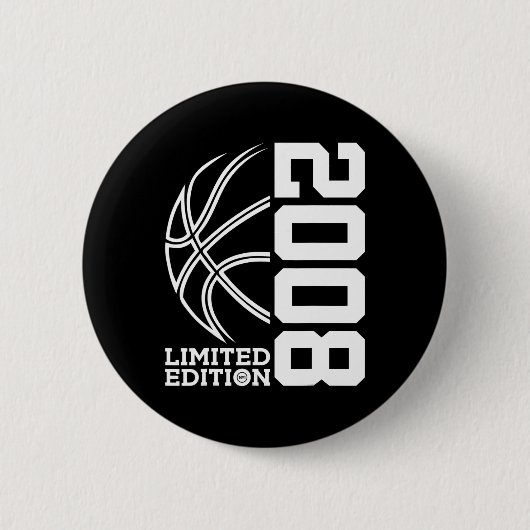 Badge Rond 5 Cm 15e anniversaire Basketball Limited Edition 2008 1 (Devant)