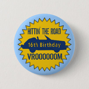 Badge Rond 5 Cm 16ème Bouton de fête d'anniversaire