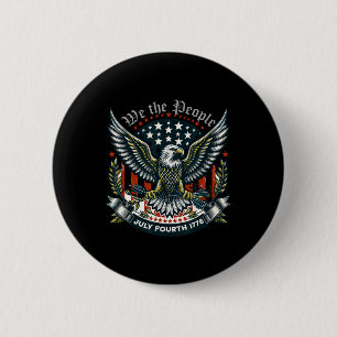 Badge Rond 5 Cm 1776 Vie Liberté Poursuite Du Bonheur 4 Juillet