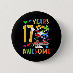 Badge Rond 5 Cm 17 Ans D'Être Un Anniversaire Magnifique Dabbing A