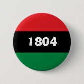 Badge Rond 5 Cm 1804 Haïti Couleurs panafricaines (Devant)