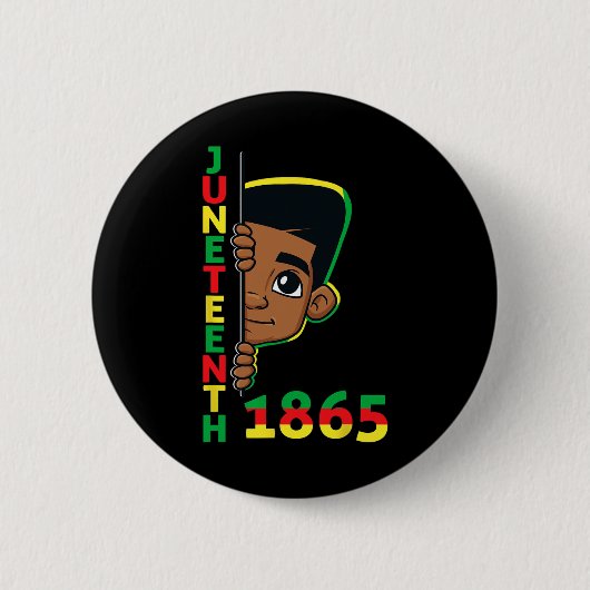 Badge Rond 5 Cm 1865, 1865, Cool, roi de la peau Brown B (Devant)