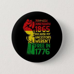 Badge Rond 5 Cm 1865 Melanin noir patriotique africain n°