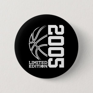 Badge Rond 5 Cm 18e anniversaire Basketball Limited Edition 2005