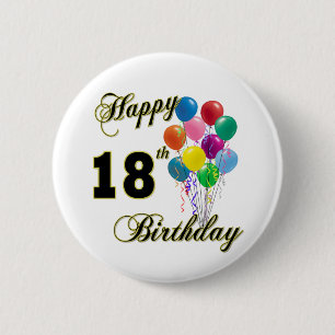 Badge Rond 5 Cm 18èmes cadeaux d'anniversaire heureux