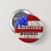 Badge Rond 5 Cm 1951 Anniversaire Baby Boomer épingle ronde (Devant & derrière)