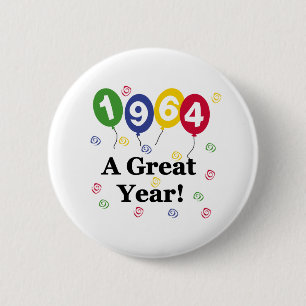 Badge Rond 5 Cm 1964 un anniversaire de grande année