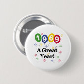 Badge Rond 5 Cm 1969 Un grand anniversaire (Devant & derrière)