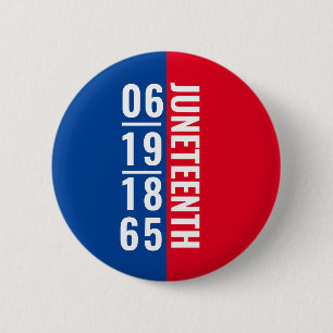 Badge Rond 5 Cm 19 juin 1865 Fête de l'Indépendance Noire JUNEENE