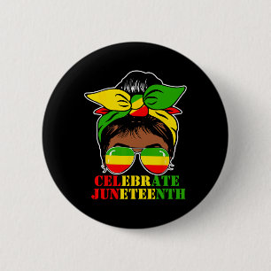 Badge Rond 5 Cm 19 juin Histoire noire afro-américaine