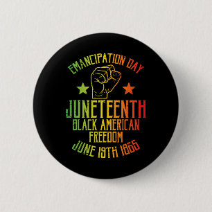 Badge Rond 5 Cm 19 juin Liberté noire-américaine 19 juin Emanci