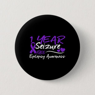 Badge Rond 5 Cm 1 an Saisie Gratuit Mois de sensibilisation à l'ép