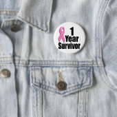 Badge Rond 5 Cm 1 an Survivant du cancer du sein (En situation)