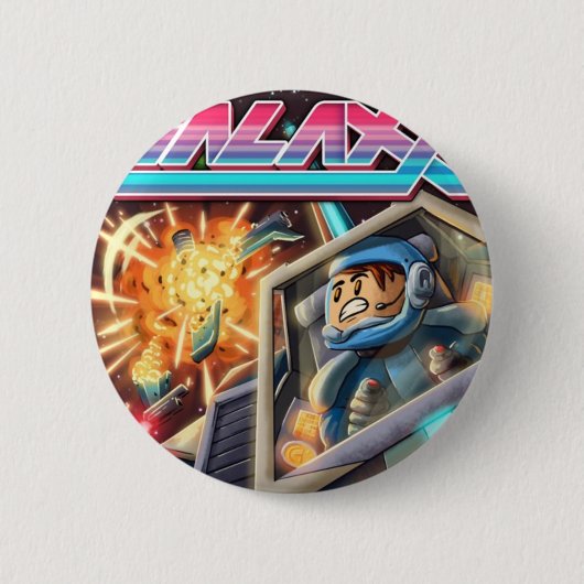 Badge Rond 5 Cm 1 bouton de galaxie (Devant)