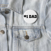 Badge Rond 5 Cm #1 fête des pères heureuse du papa | du numéro un (En situation)