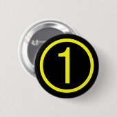 Badge Rond 5 Cm 1 numéro un (Devant & derrière)