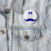 Badge Rond 5 Cm #1 Papa Blue Mustache (En situation)