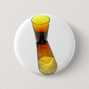 Badge Rond 5 Cm 1 verre à liqueur de cocktail d'or jaune