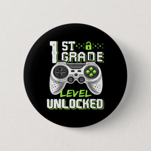 Badge Rond 5 Cm 1ère classe Jeu déverrouillé Premier jour de l'éco