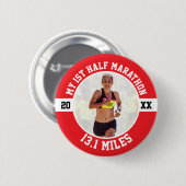 Badge Rond 5 Cm 1st Half Marathon Runner First Running Beginner (Devant & derrière)