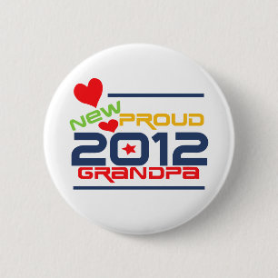 Badge Rond 5 Cm 2012 T-shirts et cadeaux fiers de grand-papa