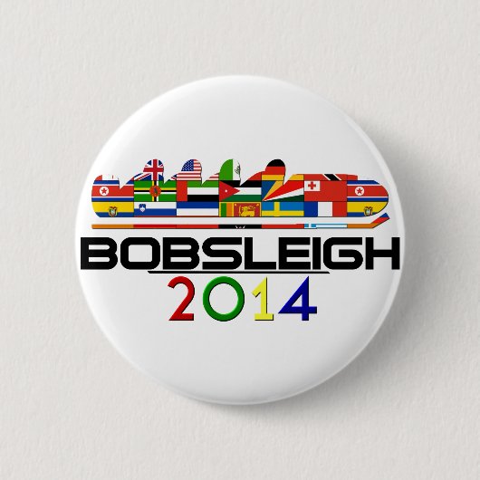 Badge Rond 5 Cm 2014 : Bobsleigh (Devant)