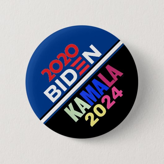 Badge Rond 5 Cm 2020 Biden / Kamala 2024 (Devant)