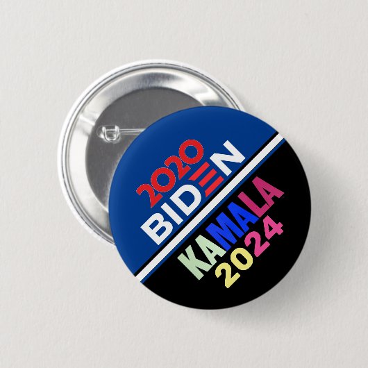 Badge Rond 5 Cm 2020 Biden / Kamala 2024 (Devant & derrière)