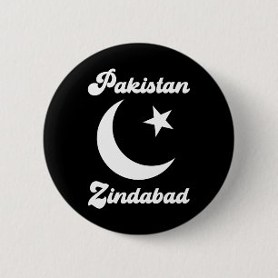 Badge Rond 5 Cm 2023 Pakistan Zindabyd Dil Pakistani Coeur Drapeau