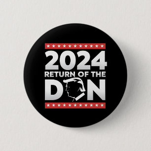 Badge Rond 5 Cm 2024 Retour Du Don Trump 45 47 Président Des États