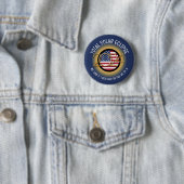 BADGE ROND 5 CM 2024 TOTAL SOLAIRE ECLIPSE USA (En situation)