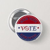 Badge Rond 5 Cm 2024 Votre vote compte VOTE Script (Devant & derrière)