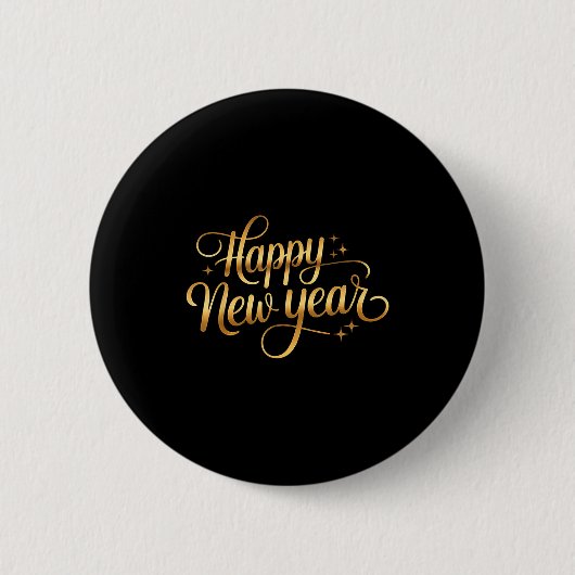 Badge Rond 5 Cm 2026 Happy New Year Fireworks  (Devant)