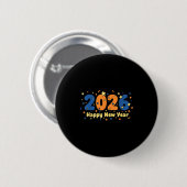 Badge Rond 5 Cm 2026 Happy New Year Fireworks Celebration  (Devant & derrière)