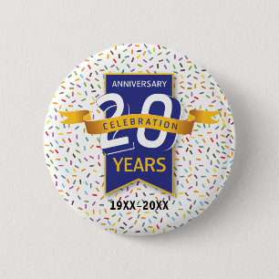 Badge Rond 5 Cm 20 e ANNIVERSAIRE