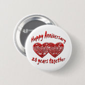 Badge Rond 5 Cm 20ème. Anniversaire (Devant & derrière)