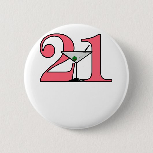 Badge Rond 5 Cm "21" conception de Martini (Devant)