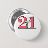 Badge Rond 5 Cm "21" conception de Martini (Devant & derrière)