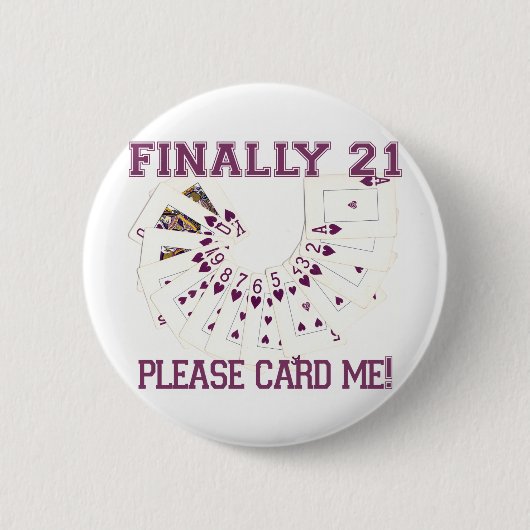 Badge Rond 5 Cm 21ème Anniversaire (Devant)