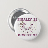 Badge Rond 5 Cm 21ème Anniversaire (Devant & derrière)