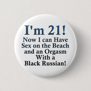 Badge Rond 5 Cm 21ème Cadeaux d'anniversaire