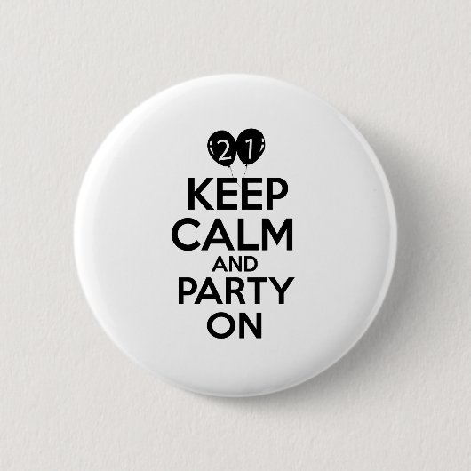 Badge Rond 5 Cm 21èmes conceptions d'anniversaire d'année (Devant)