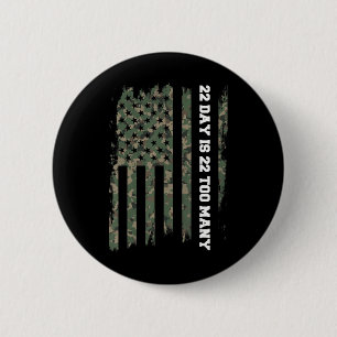 Badge Rond 5 Cm 22 Un Vétéran Vit La Matière L'Armée Suicide