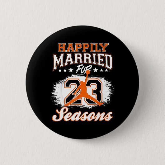 Badge Rond 5 Cm 23 Anniversaire du Mariage Bysketbyll Married Co (Devant)