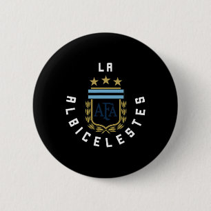 Badge Rond 5 Cm 2425 Drapeau Argentine Maillot de Foot Kit Sport U