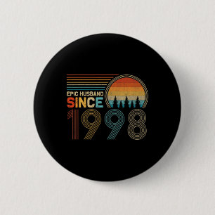 Badge Rond 5 Cm 24e anniversaire du Mariage pour lui Epic Mari Sin