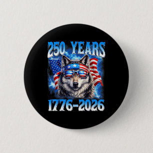 Badge Rond 5 Cm 250 ans 250e anniversaire américain États-Unis Wol